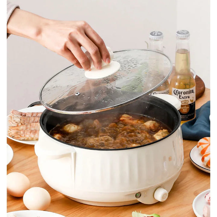 Compact Multi-Cooker – 220V Non-Stick Electric Pot for 1–2 Person Meals