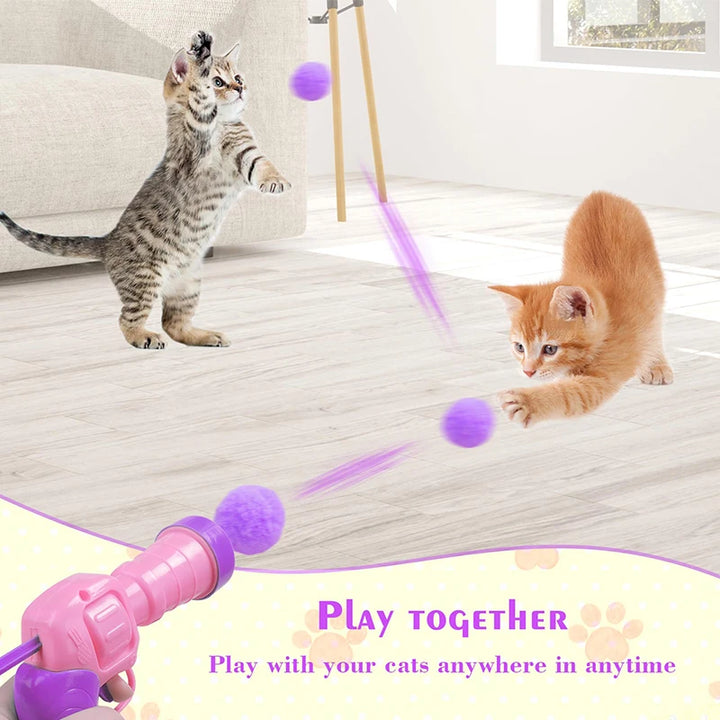 Interactive Cat Toy – Soft Ball Launcher to Keep Cats Entertained
