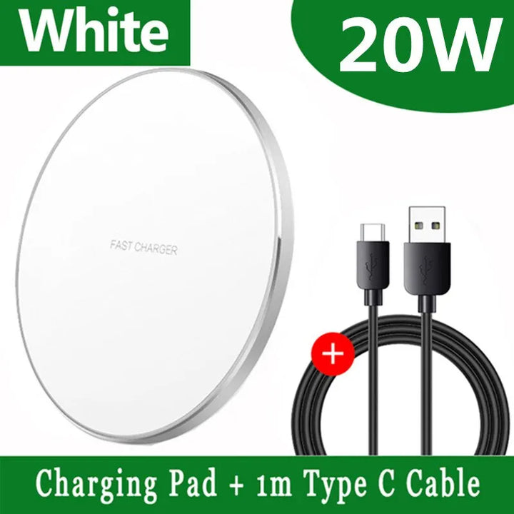 Fast Wireless Charging Pad – Compatible with iPhone & Samsung