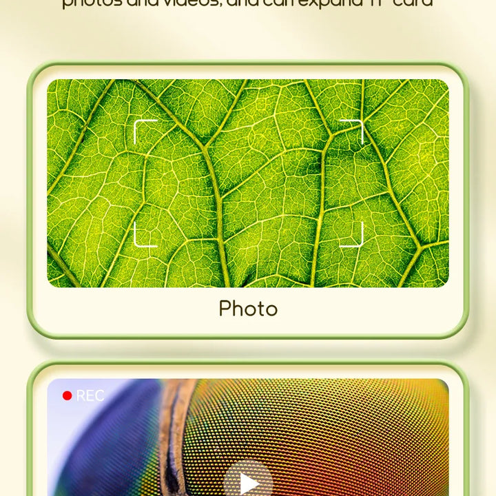 Mini Microscope for Kids – 2" Screen with 1000x Zoom, Educational Gift