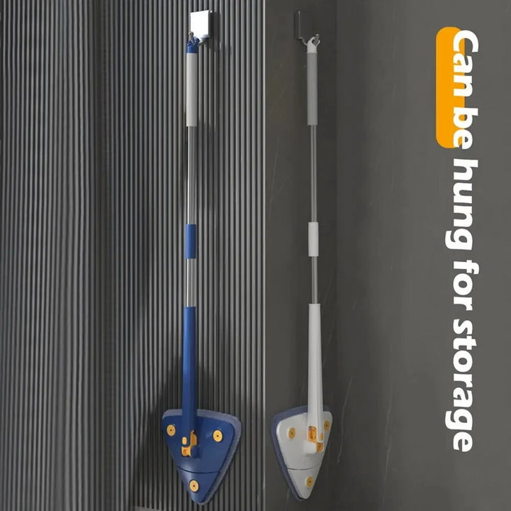 Rotatable Spin Mop – Triangle Telescopic Design for Wet/Dry Home Cleaning