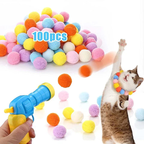 Interactive Cat Toy – Soft Ball Launcher to Keep Cats Entertained