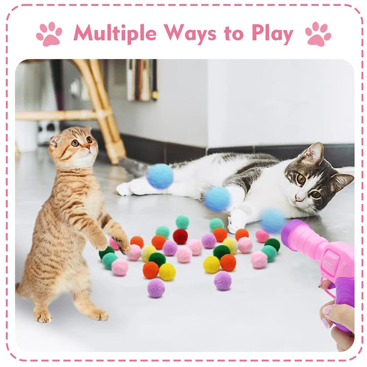 Interactive Cat Toy – Soft Ball Launcher to Keep Cats Entertained