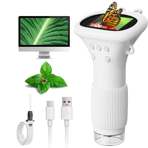 Mini Microscope for Kids – 2" Screen with 1000x Zoom, Educational Gift