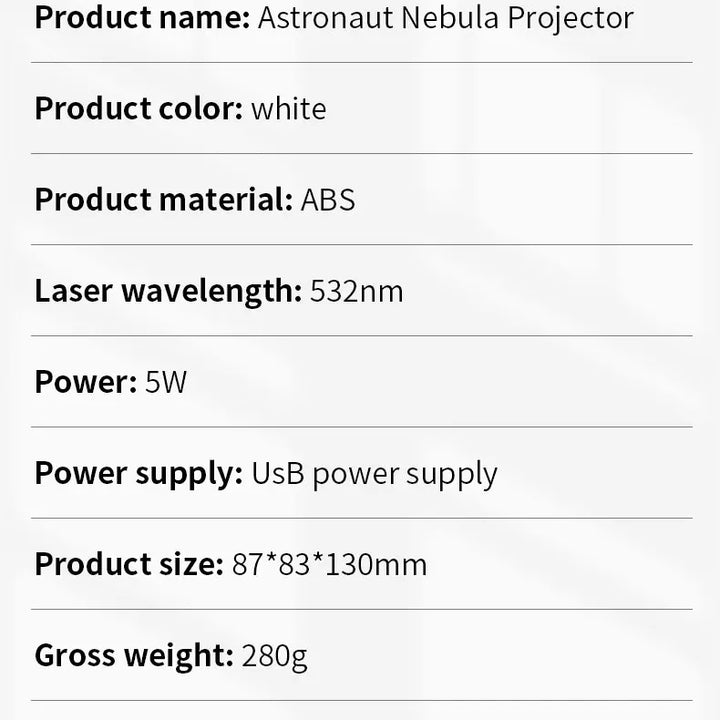 Astronaut Galaxy Projector – Starry Night Light with Remote Control