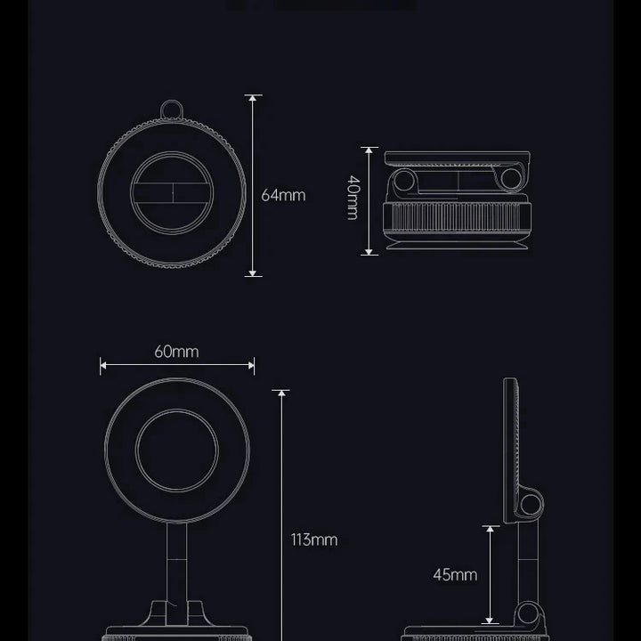 Xiaomi K007 Car Phone Holder – Magnetic, Foldable & Universal Suction Mount