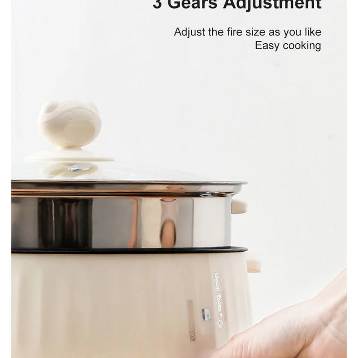 Compact Multi-Cooker – 220V Non-Stick Electric Pot for 1–2 Person Meals