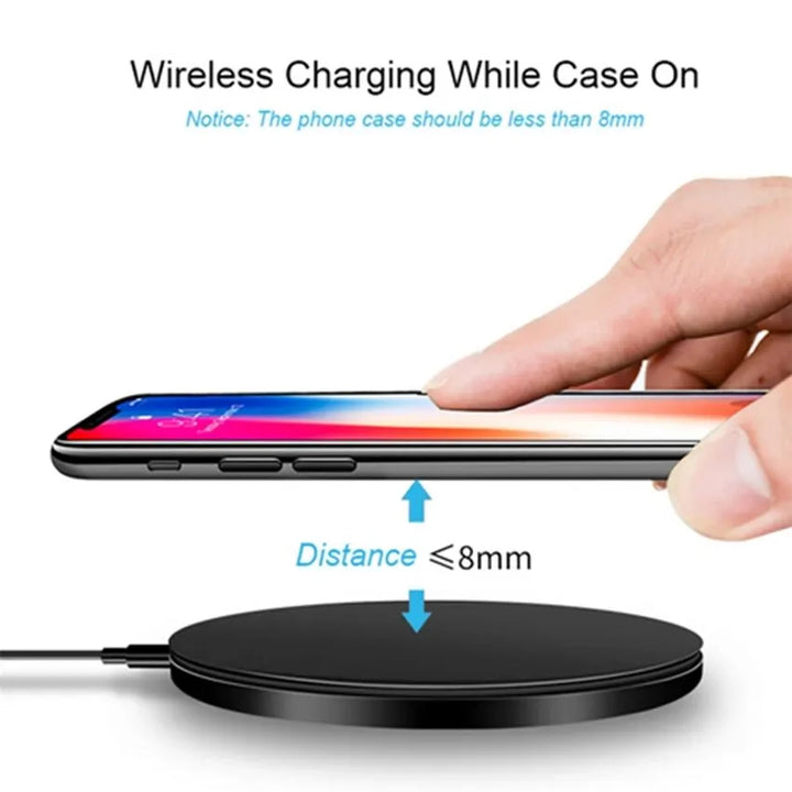 Fast Wireless Charging Pad – Compatible with iPhone & Samsung