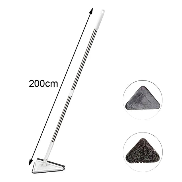 Rotatable Spin Mop – Triangle Telescopic Design for Wet/Dry Home Cleaning