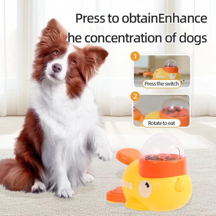 Yellow Duck Dog Toy – Durable Interactive Feeder & Training Puzzle
