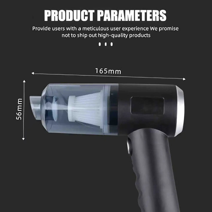 Handheld Car Vacuum Cleaner – Wireless, Dry & Wet Use