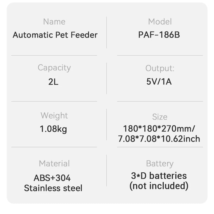 ROJECO Automatic Pet Feeder – Smart Food Dispenser for Cats & Dogs