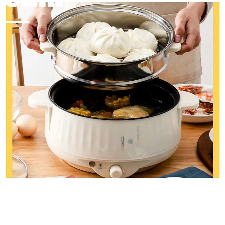 Compact Multi-Cooker – 220V Non-Stick Electric Pot for 1–2 Person Meals