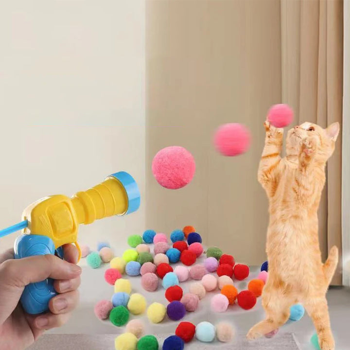 Interactive Cat Toy – Soft Ball Launcher to Keep Cats Entertained