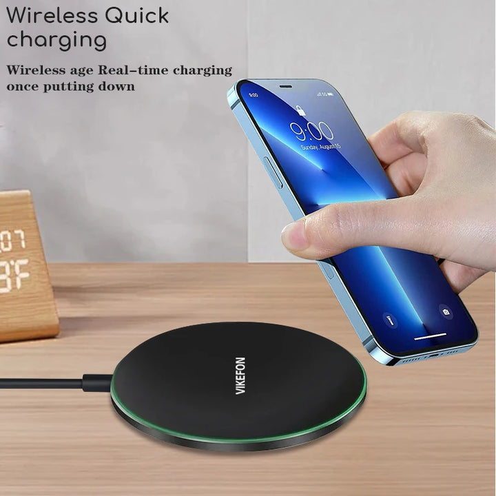 Fast Wireless Charging Pad – Compatible with iPhone & Samsung