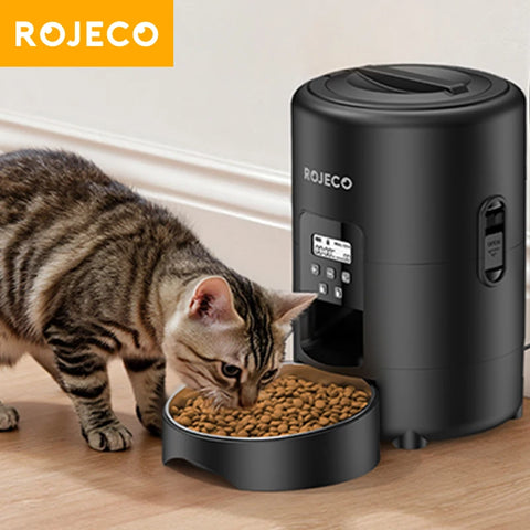ROJECO Automatic Pet Feeder – Smart Food Dispenser for Cats & Dogs