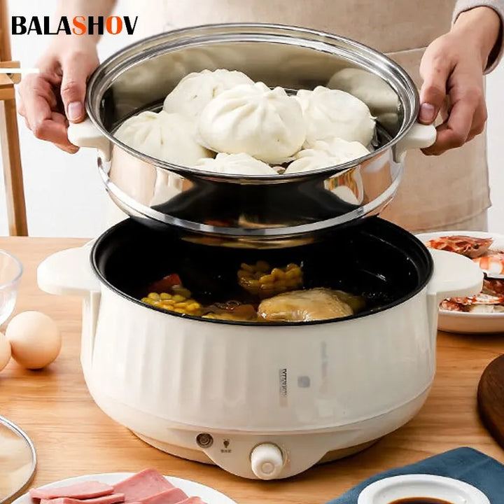 Compact Multi-Cooker – 220V Non-Stick Electric Pot for 1–2 Person Meals