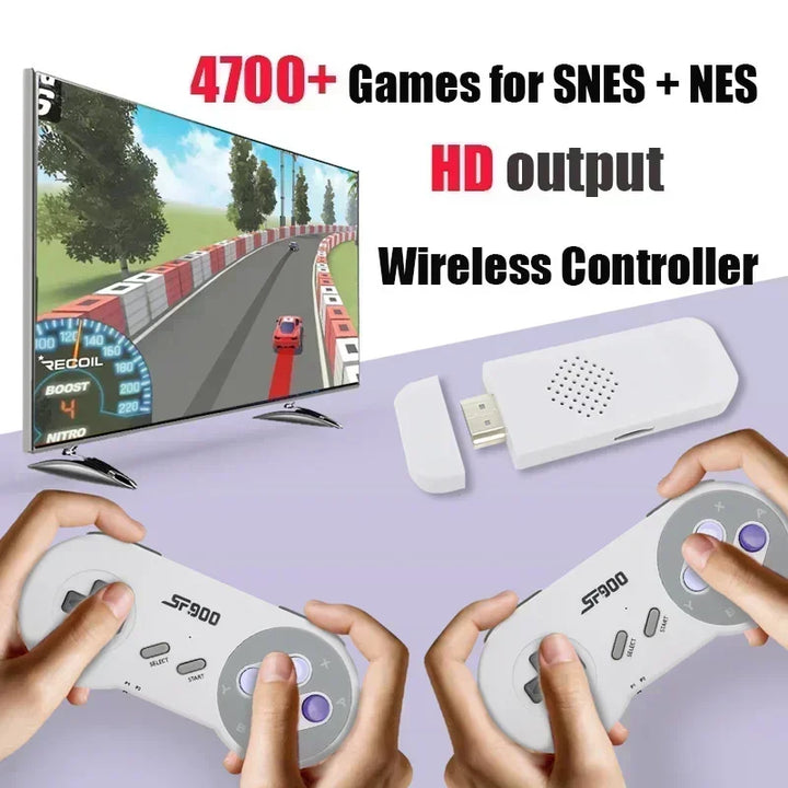 SF900 Retro Console – HDMI Plug & Play with 5000 Games & Wireless Controllers