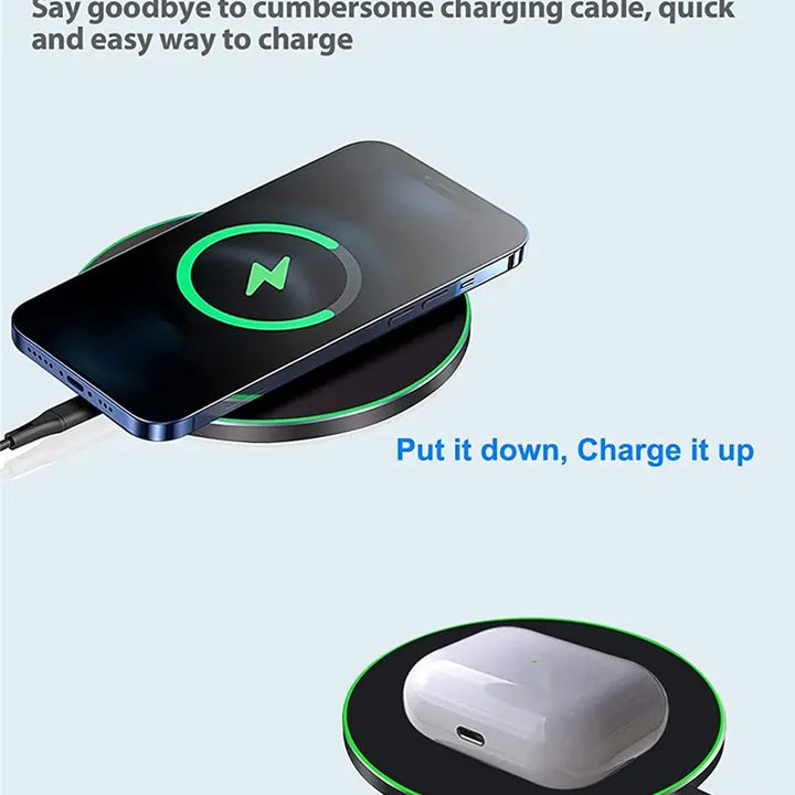 Fast Wireless Charging Pad – Compatible with iPhone & Samsung
