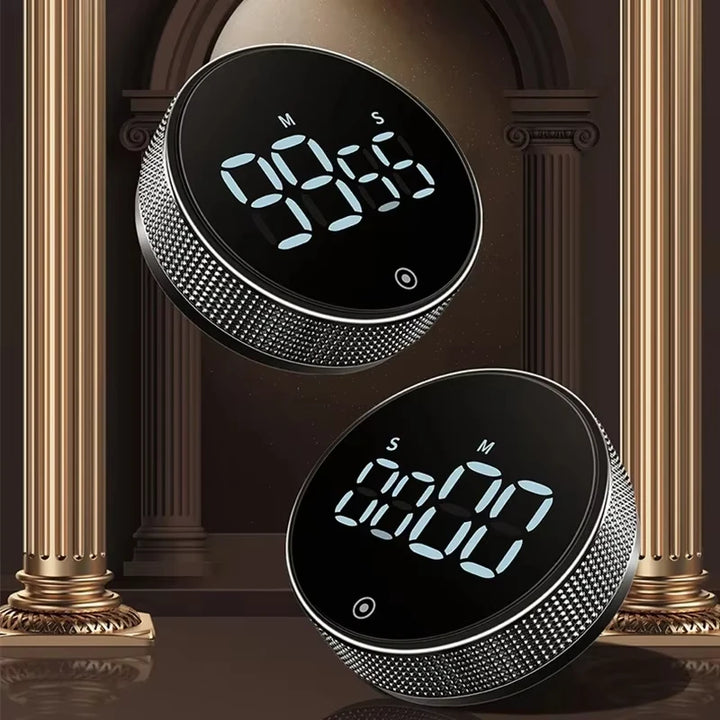 Magnetic Digital Timer – LED Display with Rotary Control for Cooking & Work