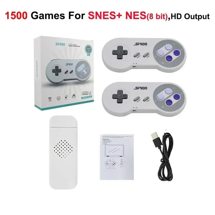 SF900 Retro Console – HDMI Plug & Play with 5000 Games & Wireless Controllers