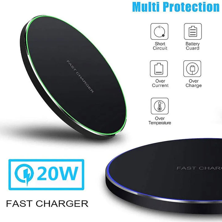 Fast Wireless Charging Pad – Compatible with iPhone & Samsung