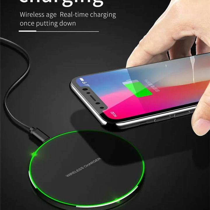 Fast Wireless Charging Pad – Compatible with iPhone & Samsung