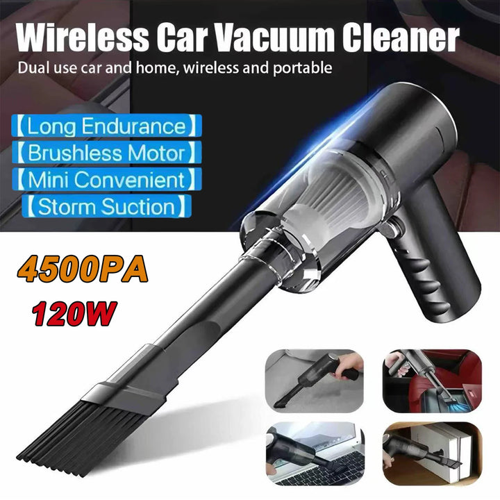 Handheld Car Vacuum Cleaner – Wireless, Dry & Wet Use