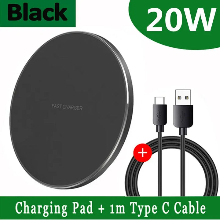 Fast Wireless Charging Pad – Compatible with iPhone & Samsung