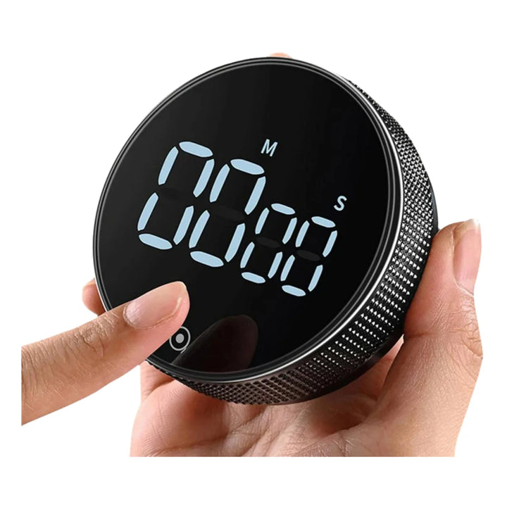 Magnetic Digital Timer – LED Display with Rotary Control for Cooking & Work