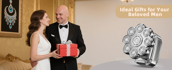 Waterproof 9D Head Shaver – IPX7 Rotary Electric Razor for Bald Men